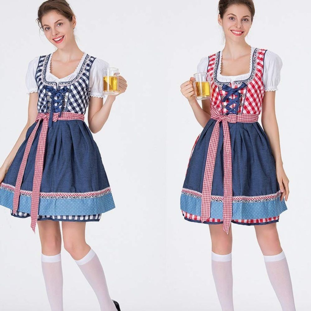 NWT Medium Germán Dirndl Costume Dress for Oktoberfest, Cosplay Costume Apron